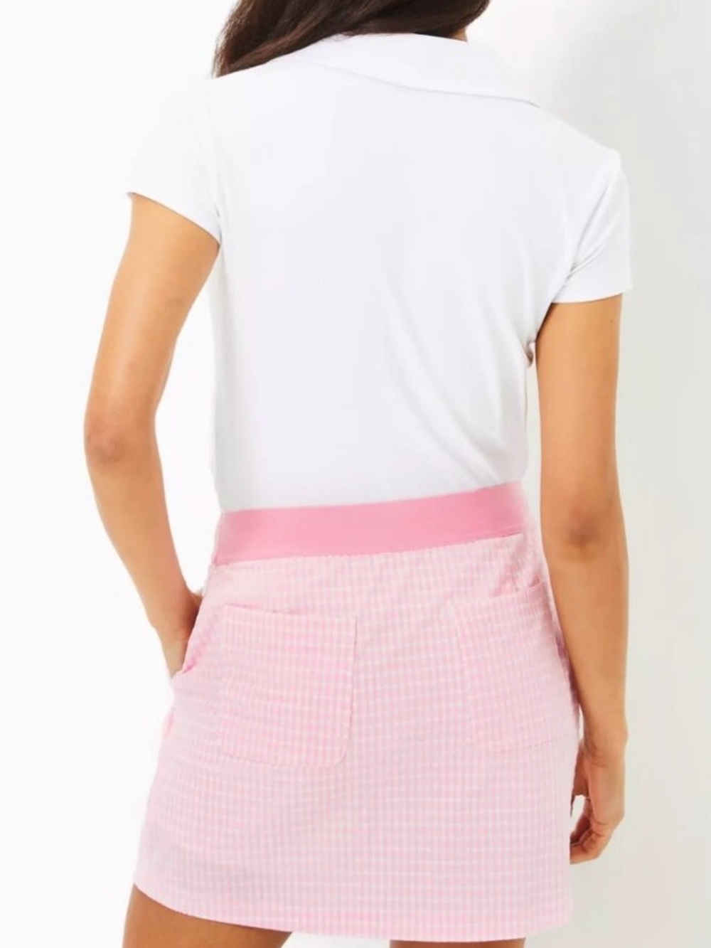 Lilly Pulitzer Pink and White Luxletic Skort - Picture 3 of 9